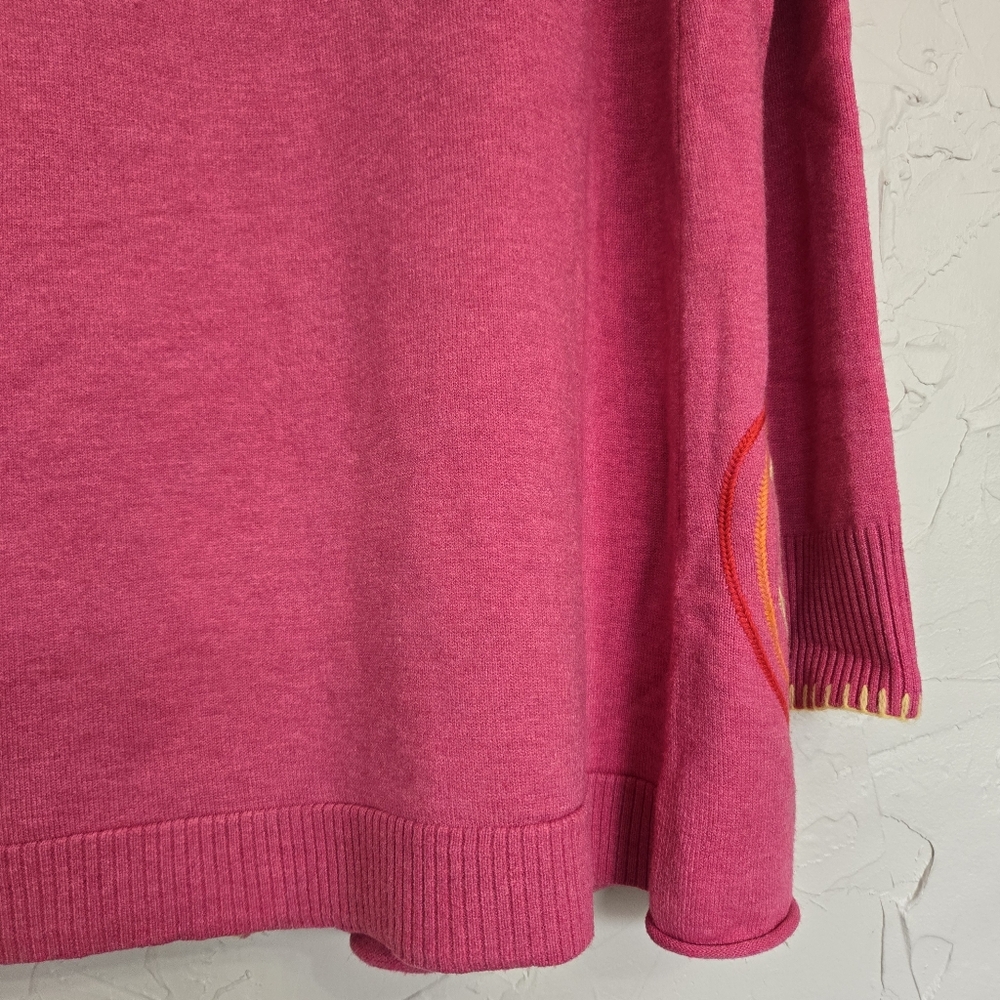XOKR Kerri Rosenthal Heart Pink Yellow Open Sweater, S - Picture 6 of 9
